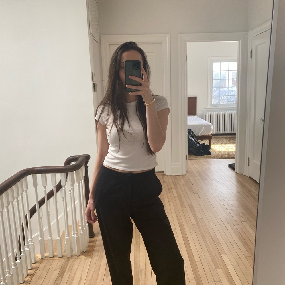 Calvin Klein trouser pants mid rise straight leg